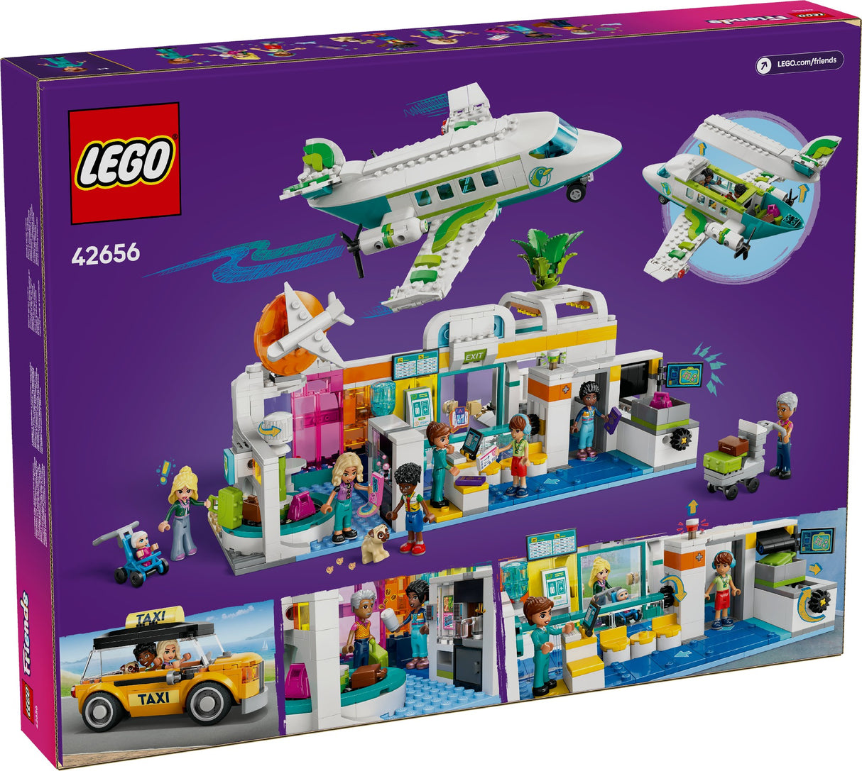 LEGO FRIENDS HEARTLAKE CITY AIRPORT  AND AIRPLANE 42656 AGE: 8+