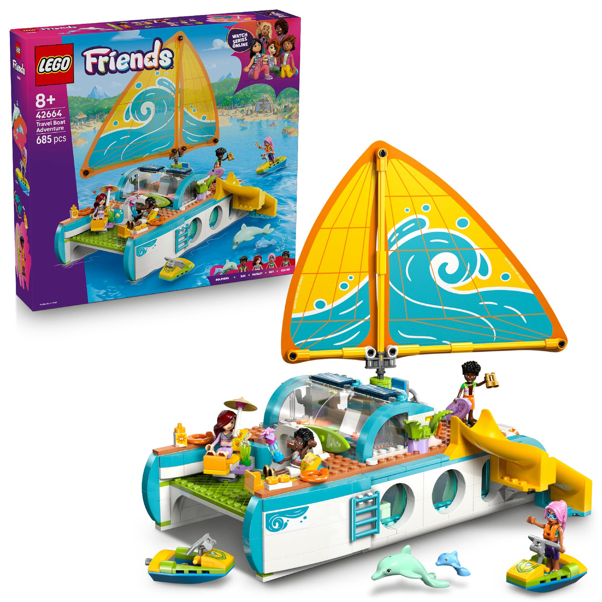 LEGO  Friends Travel Boat Adventure 42664 Age: 8+