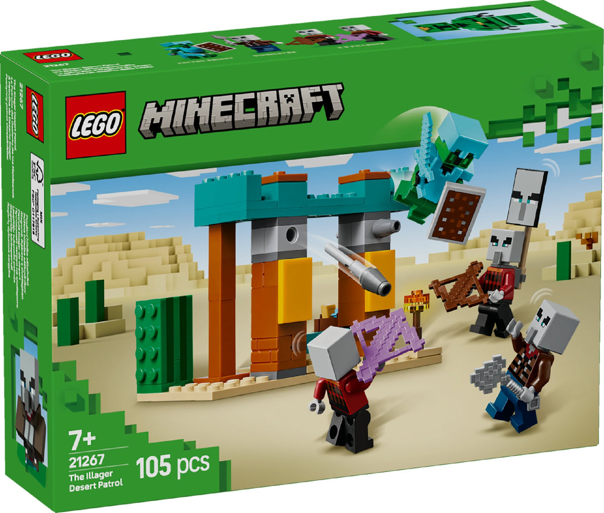 LEGO MINECRAFT THE ILLAGER DESERT PATROL 21267 AGE: 7+