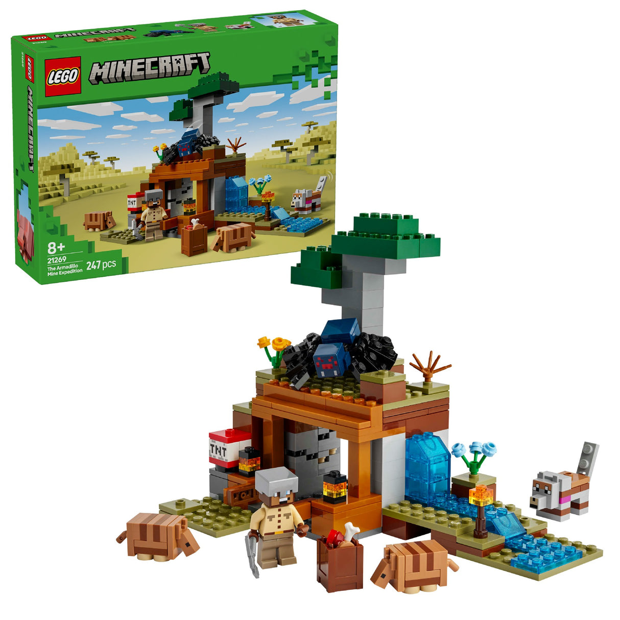 LEGO MINECRAFT THE ARMADILLO MINE EXPEDITION 21269 AGE: 8+