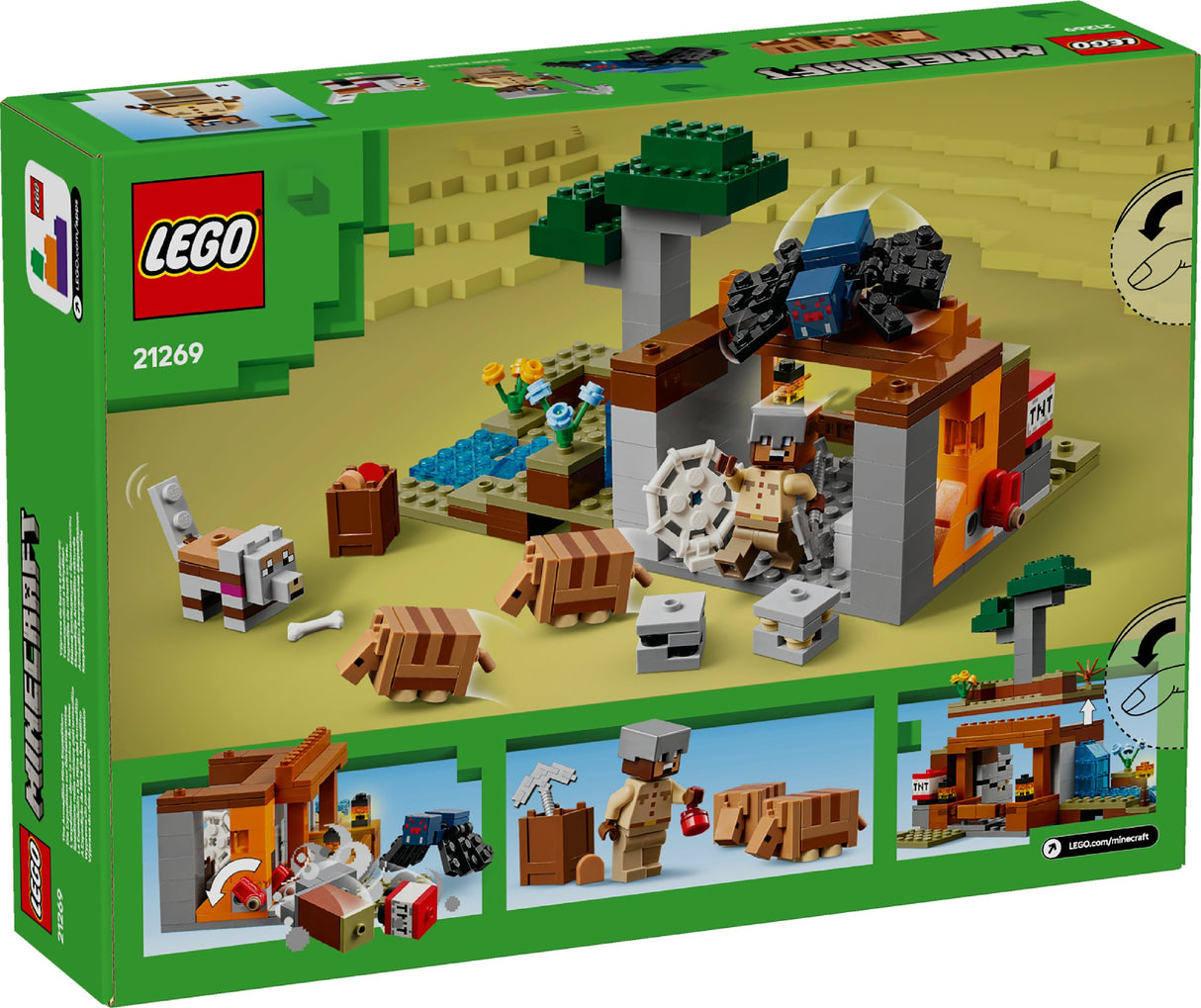 LEGO MINECRAFT THE ARMADILLO MINE EXPEDITION 21269 AGE: 8+