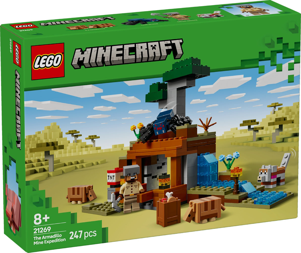 LEGO MINECRAFT THE ARMADILLO MINE EXPEDITION 21269 AGE: 8+