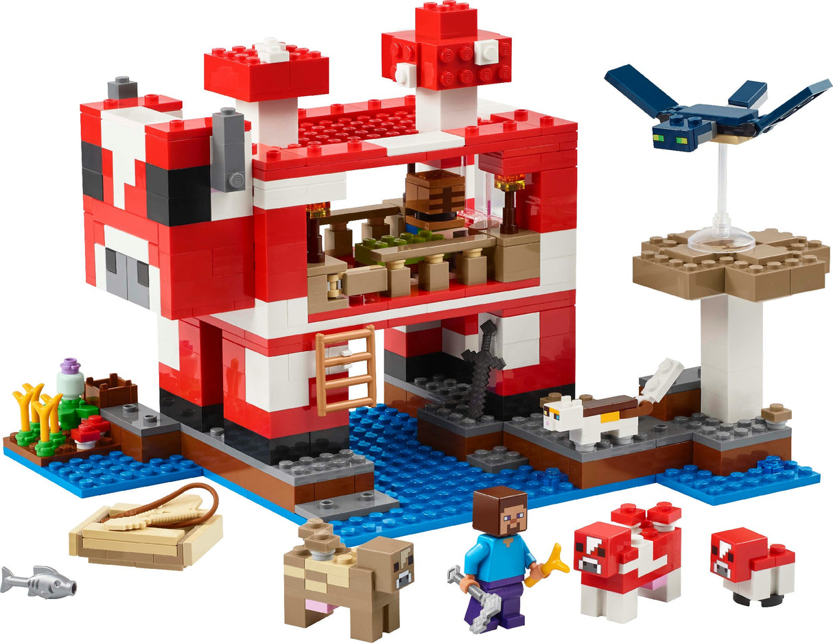 LEGO MINECRAFT THE MOOSHROOM HOUSE 21270 AGE: 8+