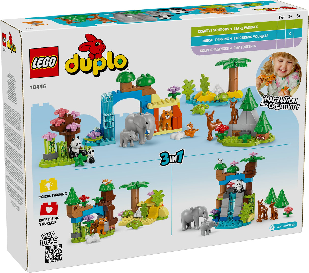 LEGO DUPLO 3-IN-1 WILD ANIMAL FAMILIES 10446 AGE: 2+