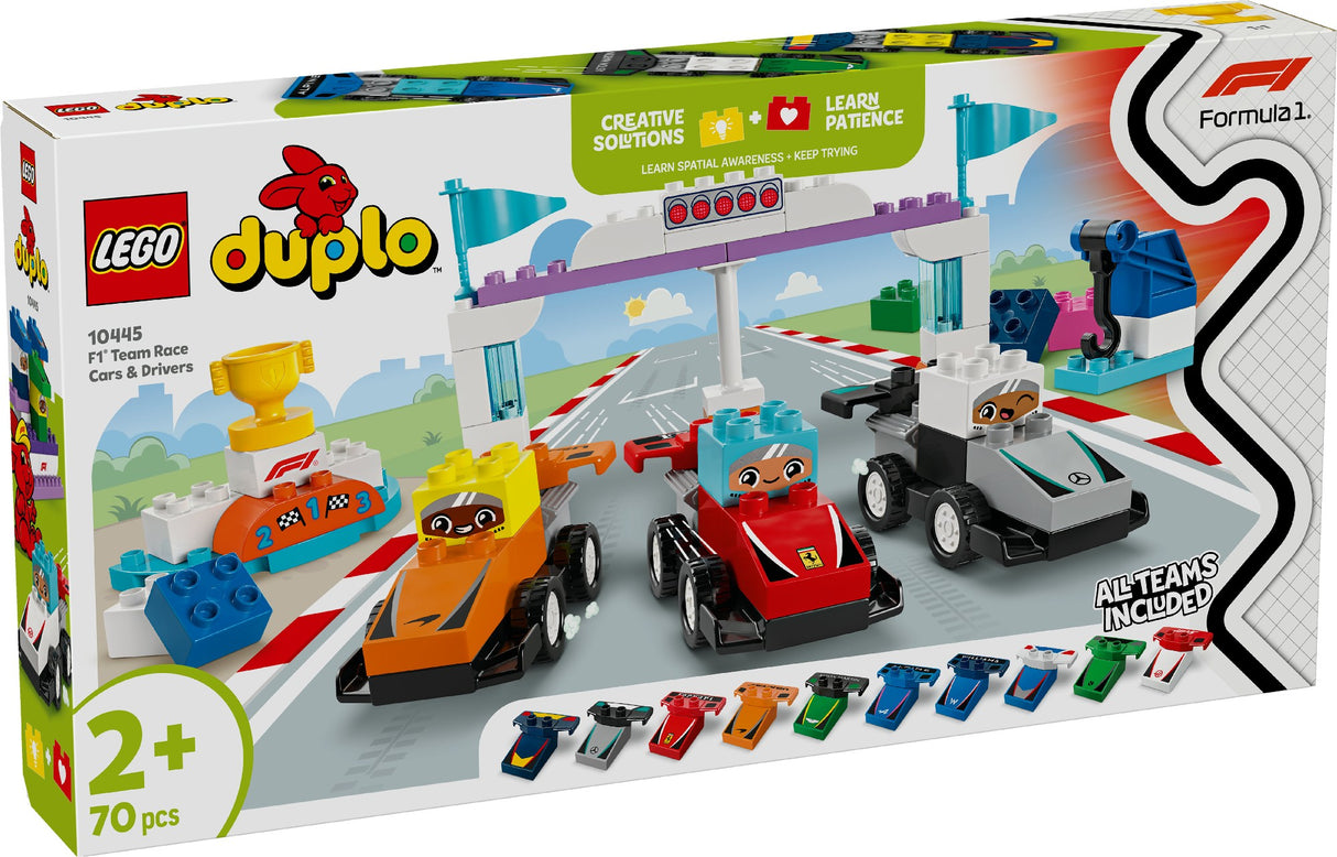 LEGO DUPLO F1 TEAM RACE CARS & DRIVERS 10445 AGE: 2+