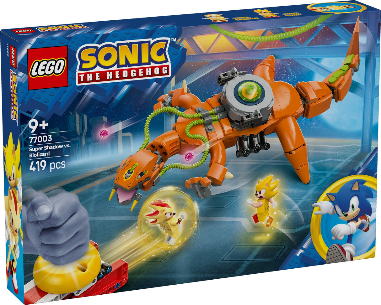 LEGO SONIC THE HEDGEHOG SUPER SHADOW VS. BIOLIZARD 77003 AGE: 9+