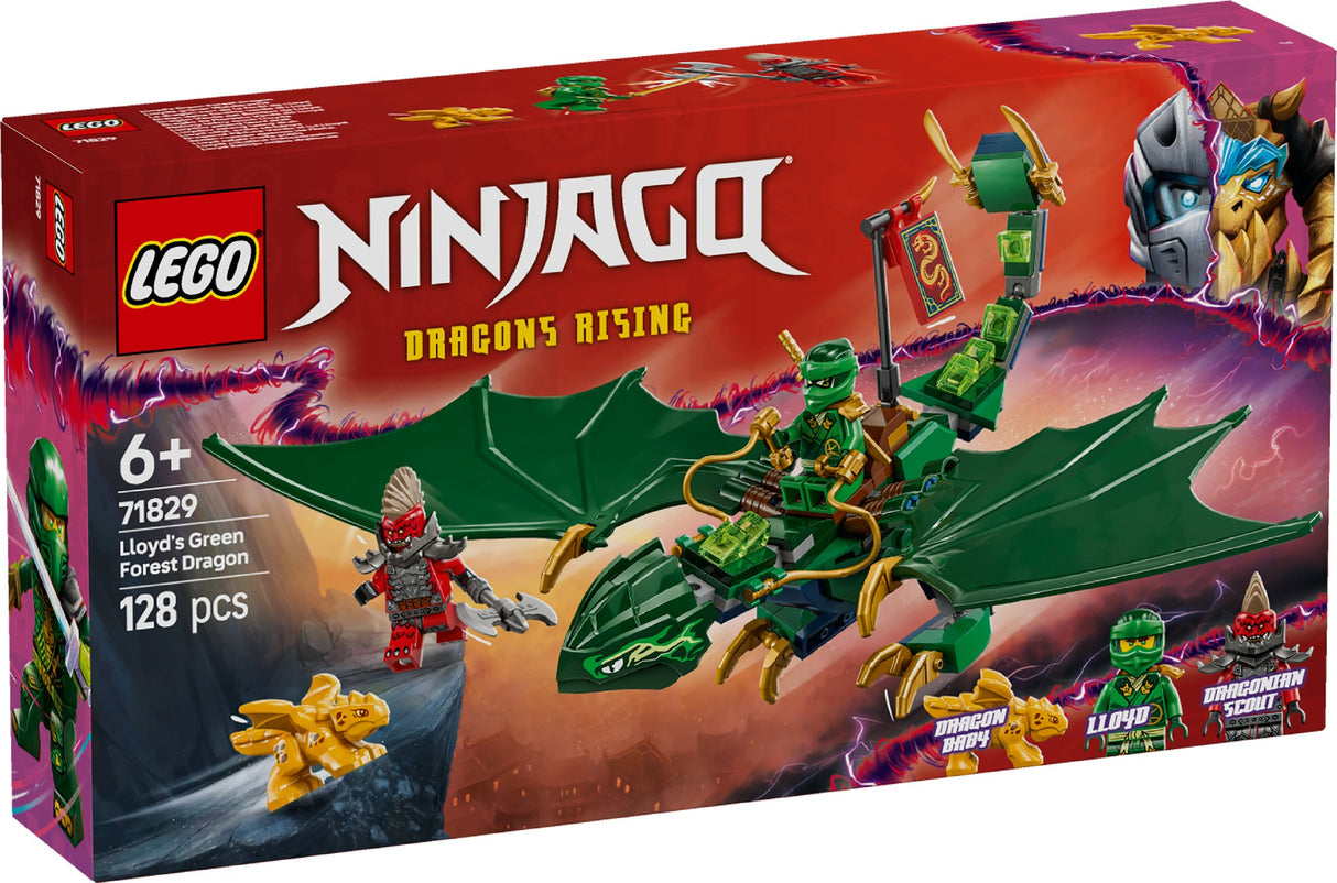 LEGO NINJAGO LLOYD'S GREEN FOREST DRAGON 71829 AGE: 6+