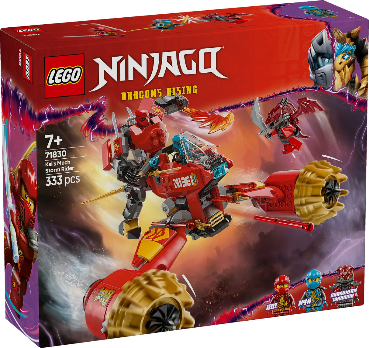 LEGO NINJAGO KAI'S MECH STORM RIDER 71830 AGE: 7+