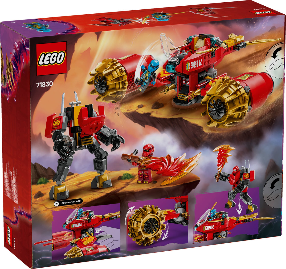 LEGO NINJAGO KAI'S MECH STORM RIDER 71830 AGE: 7+