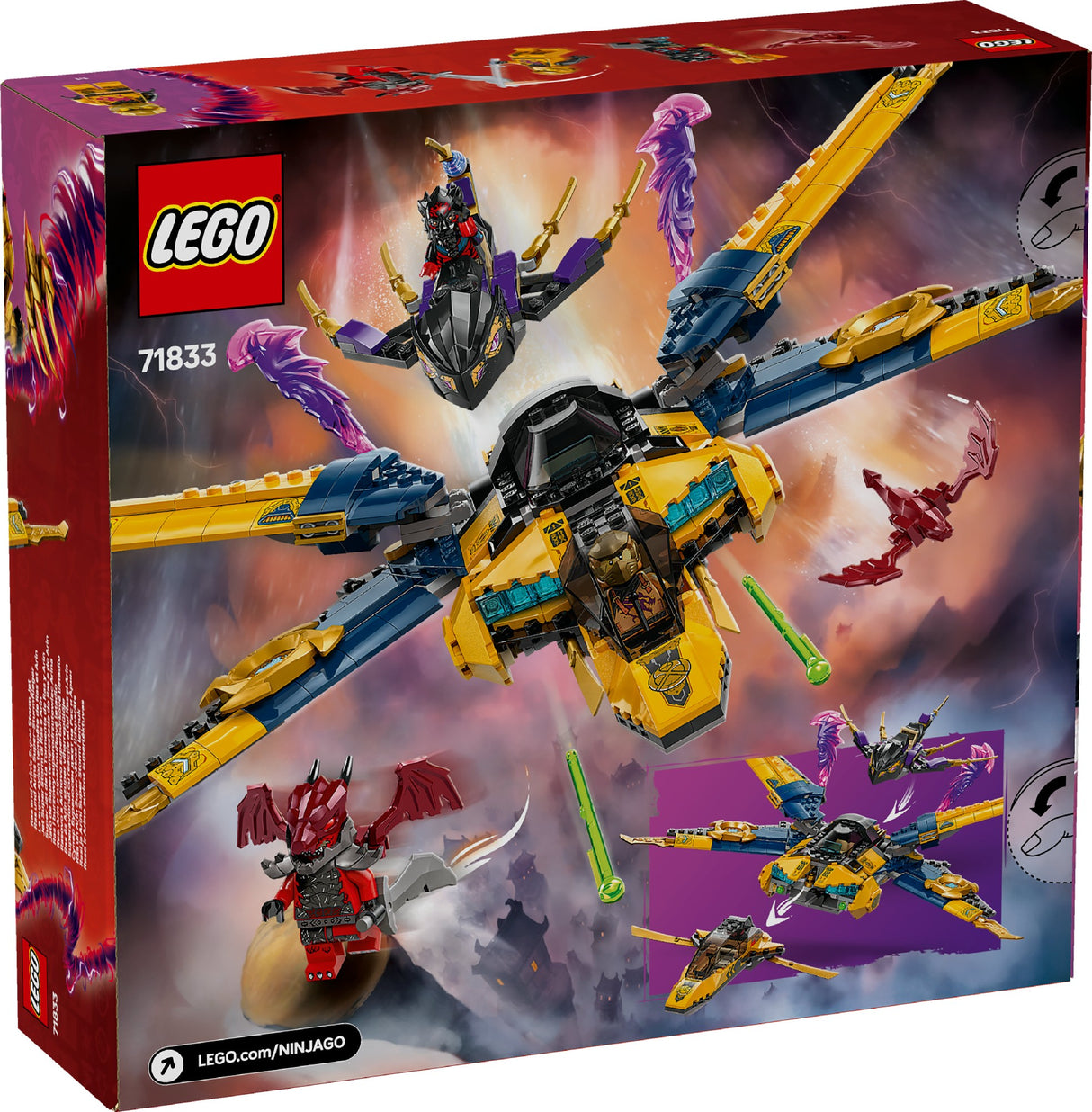 LEGO NINJAGO RAS AND ARIN'S SUPER STORM JET 71833 AGE: 8+