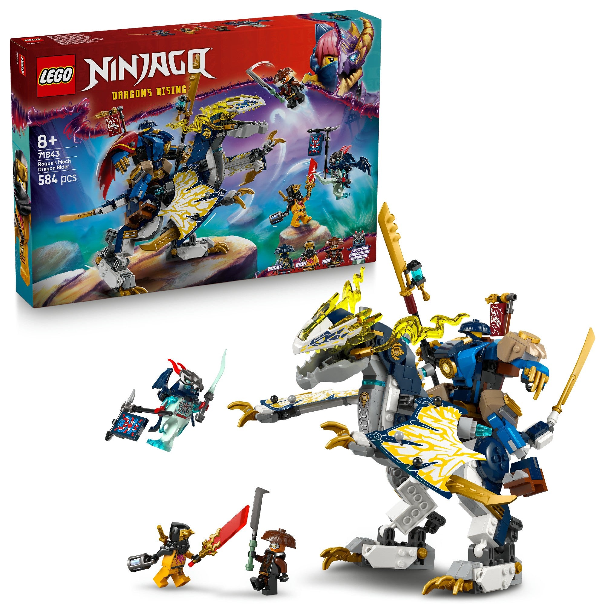 LEGO Ninjago Rogue's Mech Dragon Rider 71843 Age: 8+ – Super Toys
