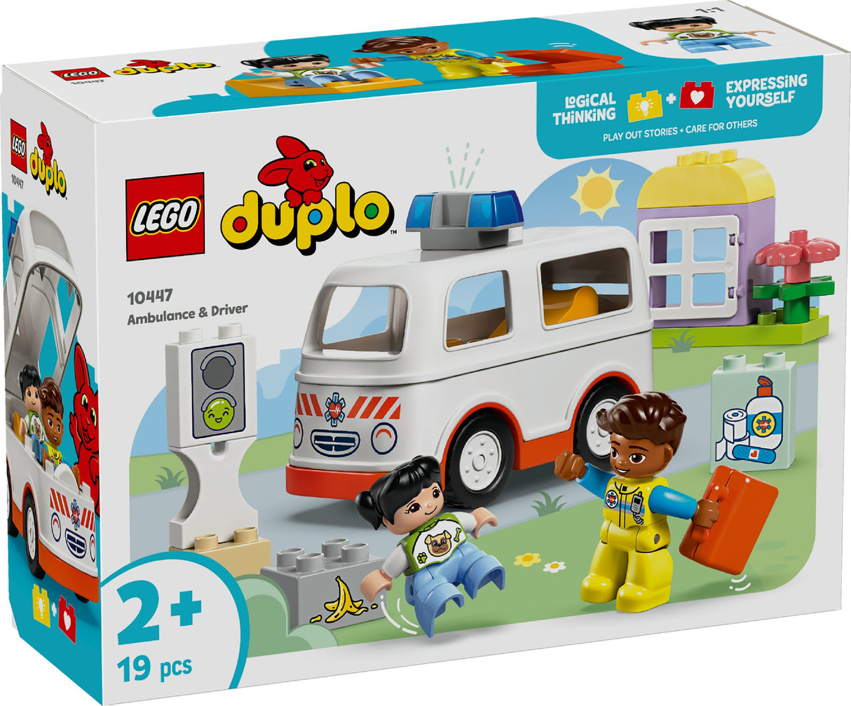 LEGO DUPLO AMBULANCE & DRIVER 10447 AGE: 2+