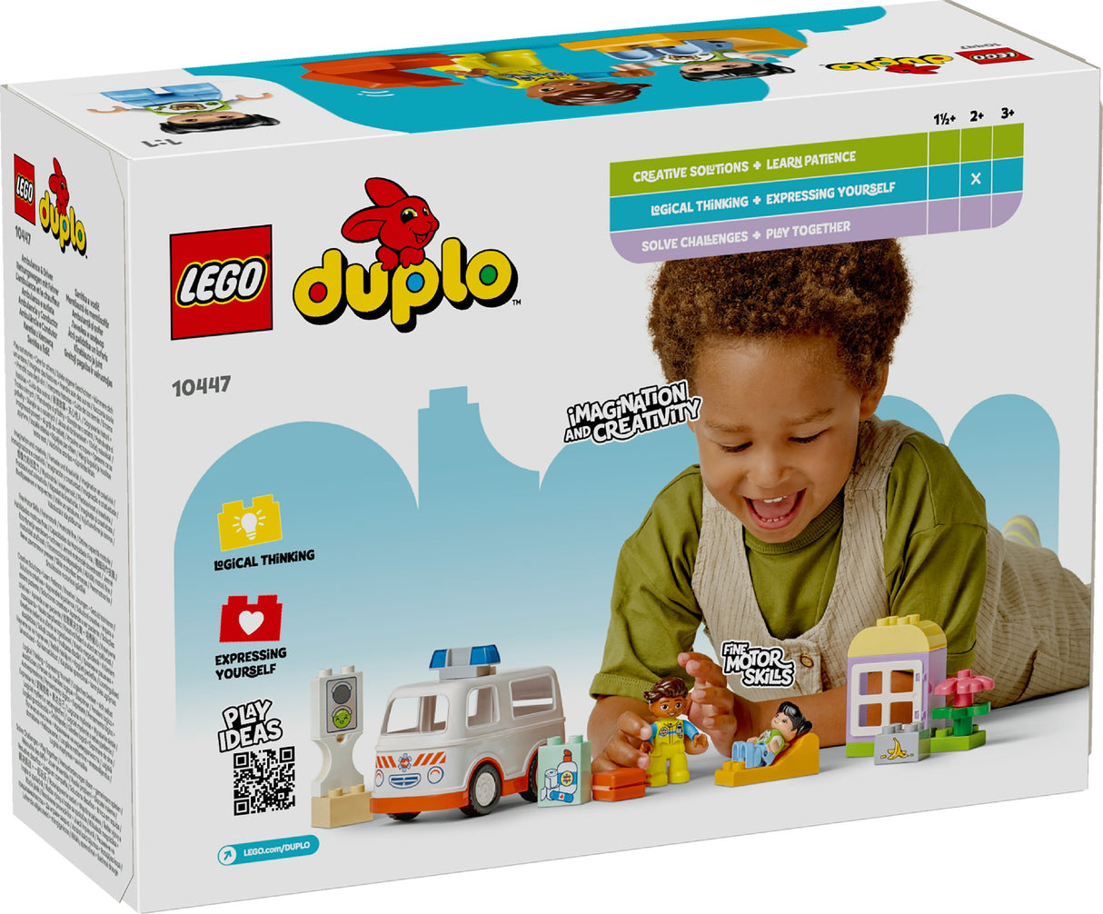 LEGO DUPLO AMBULANCE & DRIVER 10447 AGE: 2+