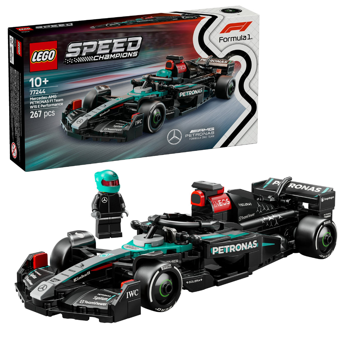 LEGO SPEED CHAMPIONS MERCEDES-AMG F1 W15 RACE CAR 77244 AGE:10+