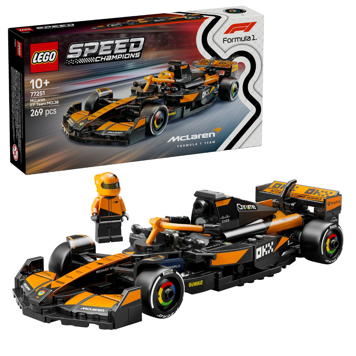 LEGO SPEED CHAMPIONS MCLAREN F1 TEAM MCL38 RACE CAR 77251 AGE: 10+