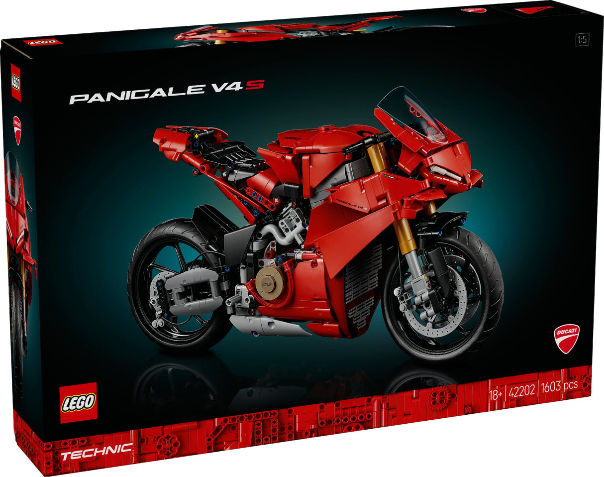 LEGO TECHNIC DUCATI PANIGALE V4 S MOTORCYCLE 42202 AGE: 18+