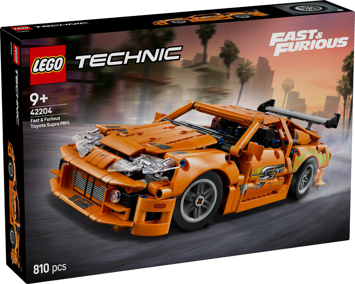 LEGO TECHNIC FAST AND FURIOUS TOYOTA SUPRA MK4 42204 AGE: 9+