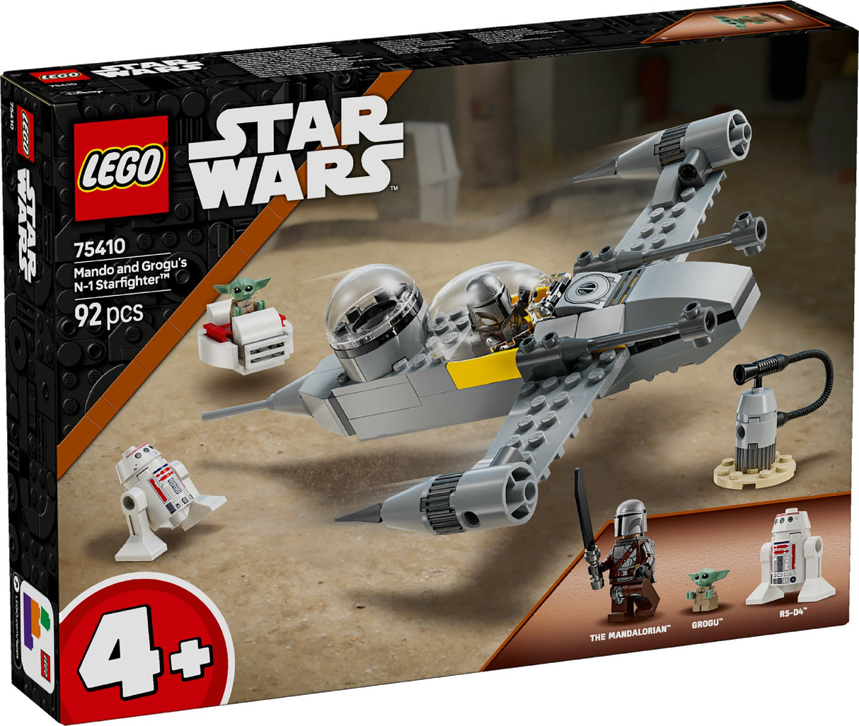 LEGO STAR WARS MANDO AND GROGU'S N-1 STARFIGHTER 75410 AGE: 4+