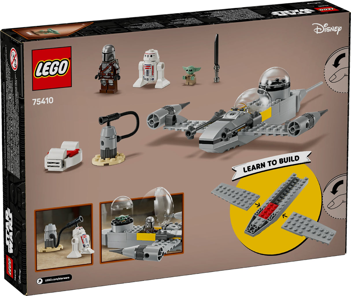 LEGO STAR WARS MANDO AND GROGU'S N-1 STARFIGHTER 75410 AGE: 4+