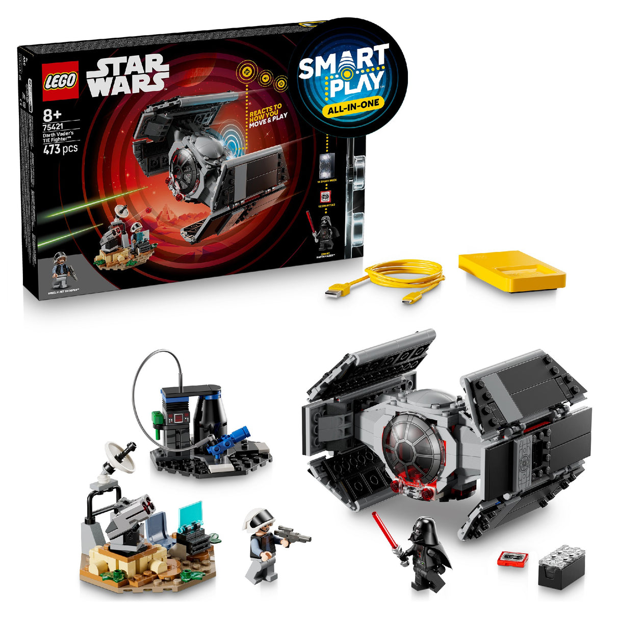 LEGO® Star Wars™ SMART Play™: Darth Vader’s TIE Fighter™ 75421 AGE: 8+