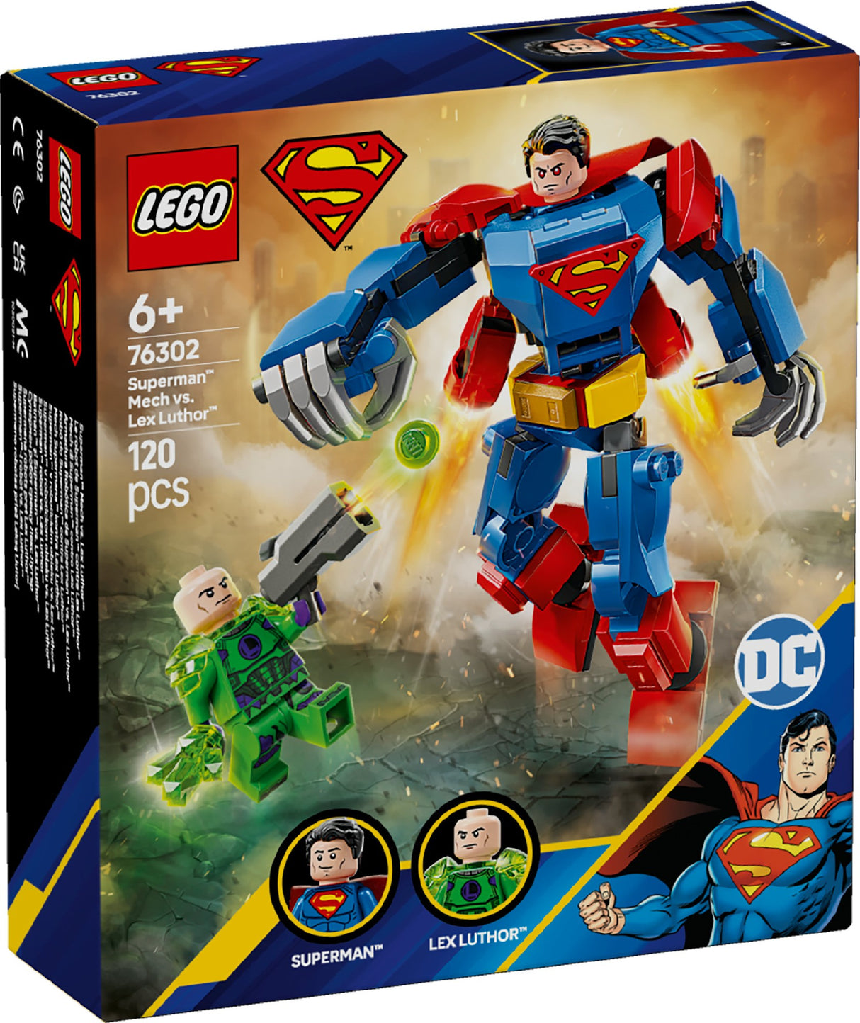 LEGO HEROES DC SUPERMAN™ MECH VS. LEX LUTHOR™ 76302 AGE: 6+