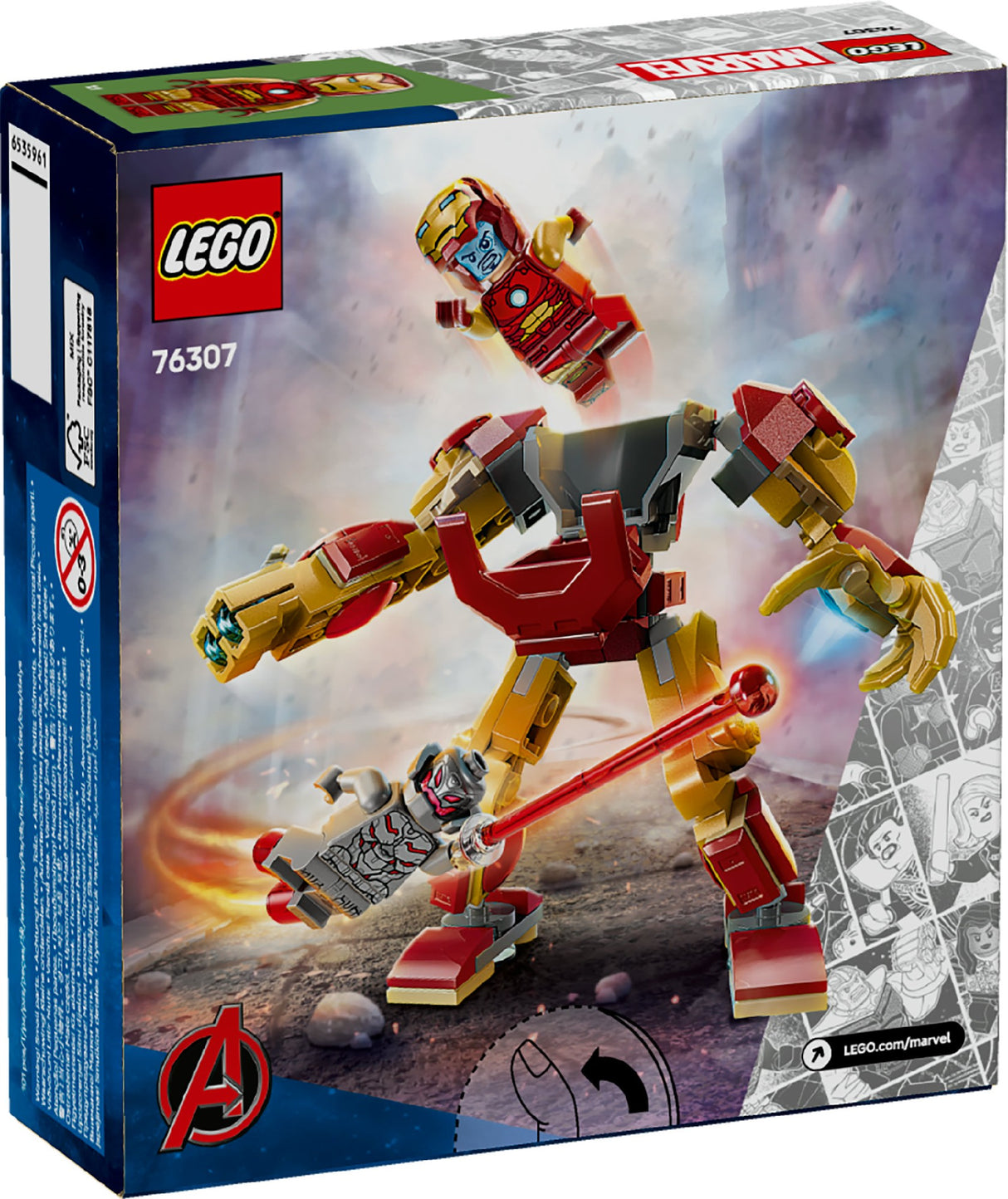 LEGO MARVEL IRON MAN MECH VS. ULTRON 76307 AGE: 6+