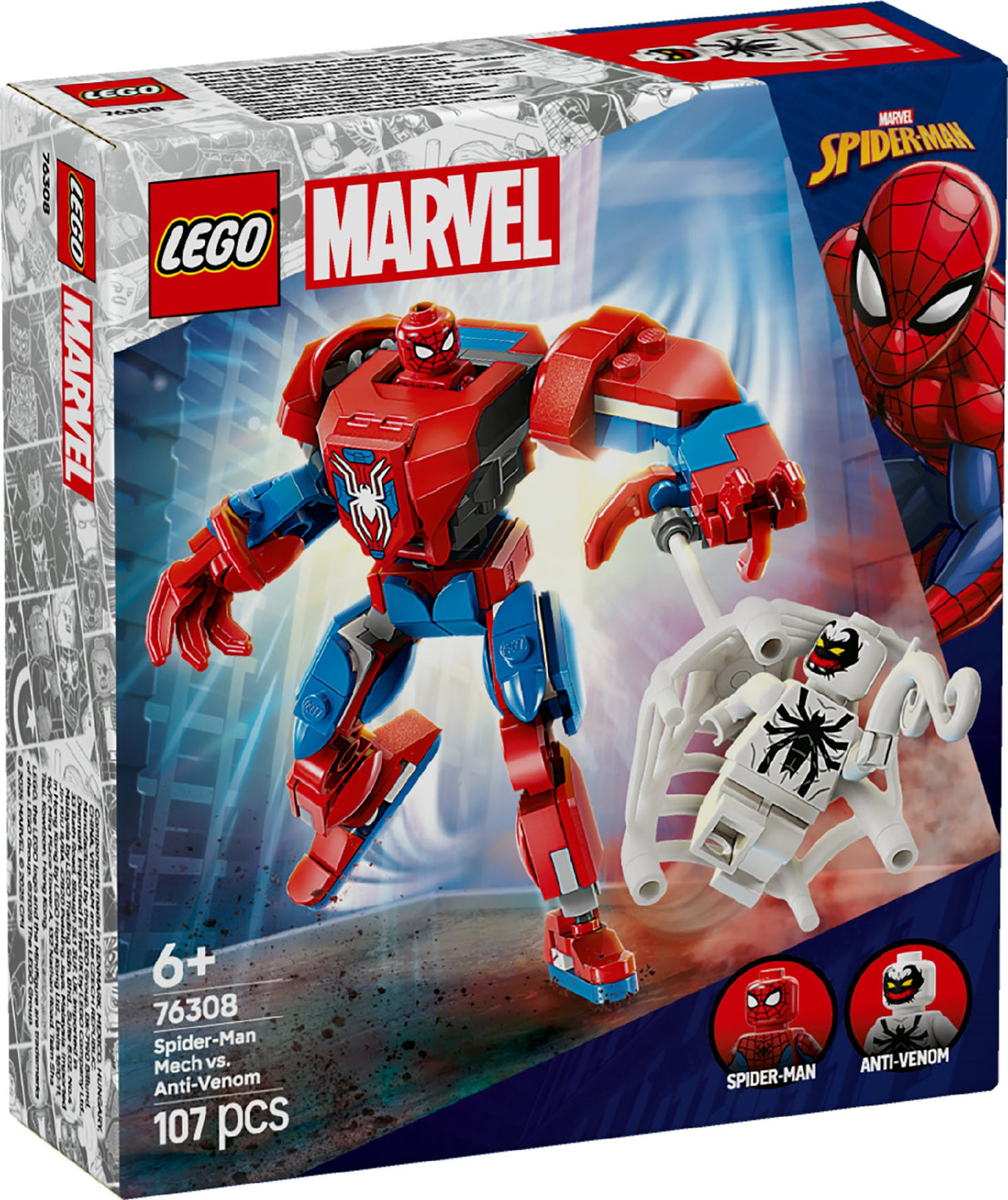 LEGO MARVEL SPIDER-MAN MECH VS. ANTI-VENOM 76308 AGE: 6+