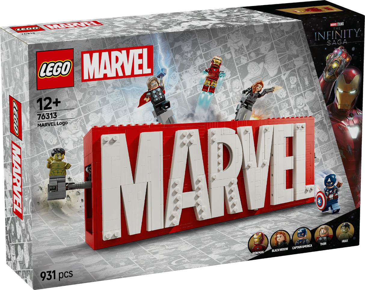 LEGO MARVEL MARVEL LOGO & MINIFIGURES 76313 AGE: 12+