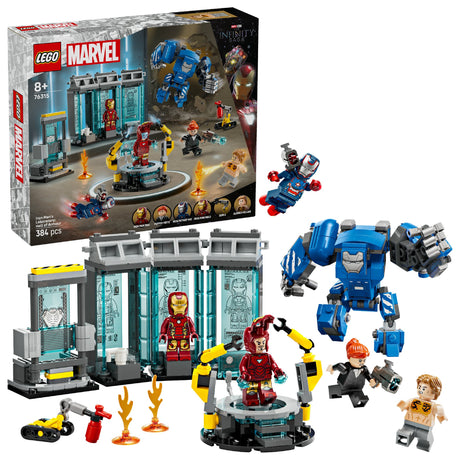 LEGO MARVEL IRON MAN'S LABORATORY: HALL OF ARMOUR 76315 AGE: 8+