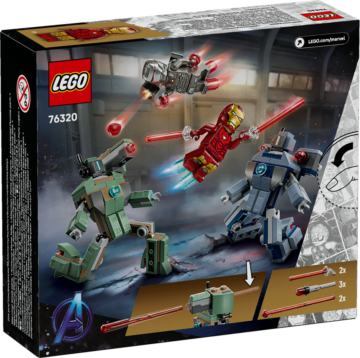 LEGO Super Heroes Marvel Iron Man & War Machine vs. Hammer Drones 76320 Age: 7+