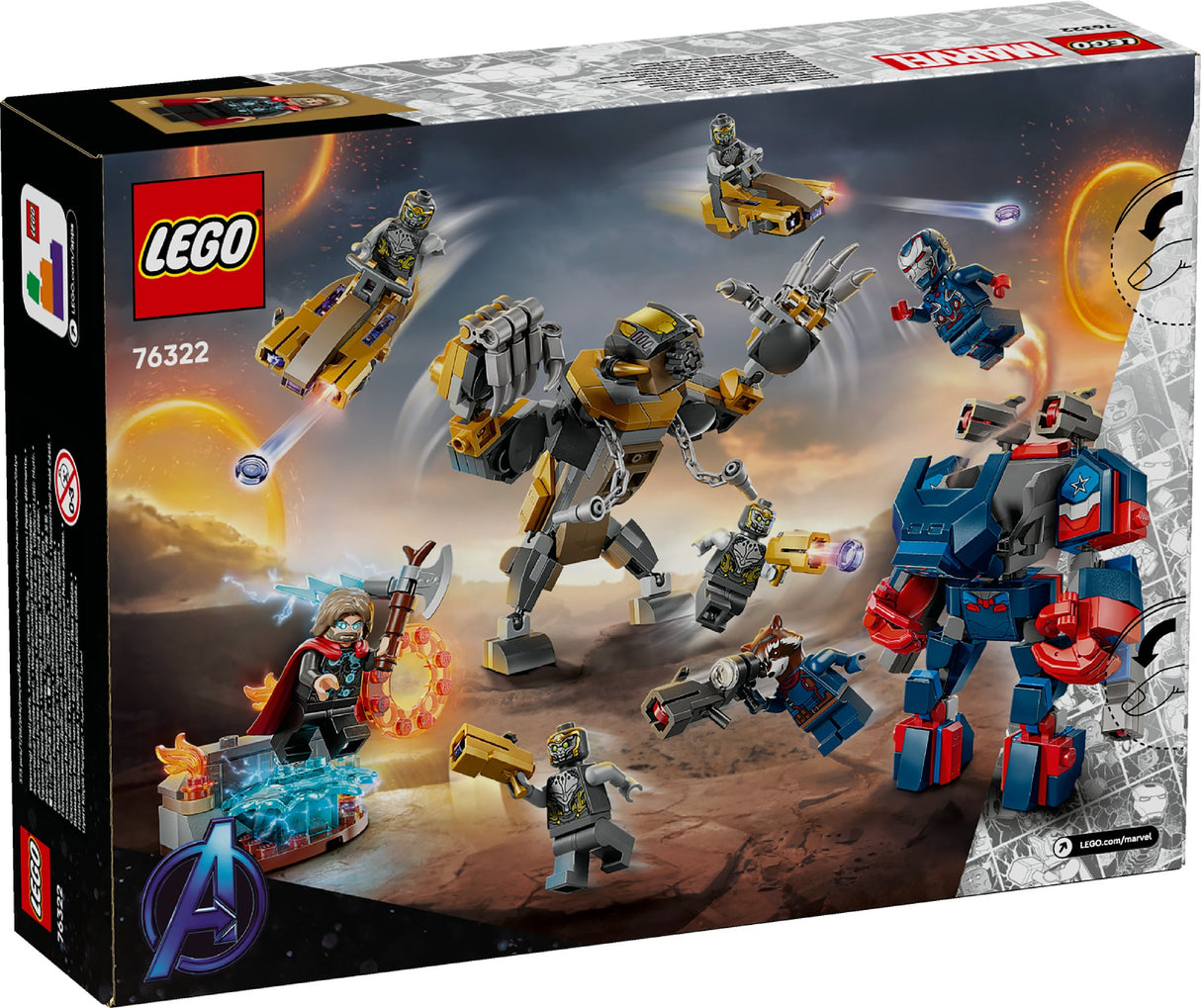 LEGO Super Heroes Marvel Avengers: Endgame Thor vs. Chitauri 76322 Age: 8+