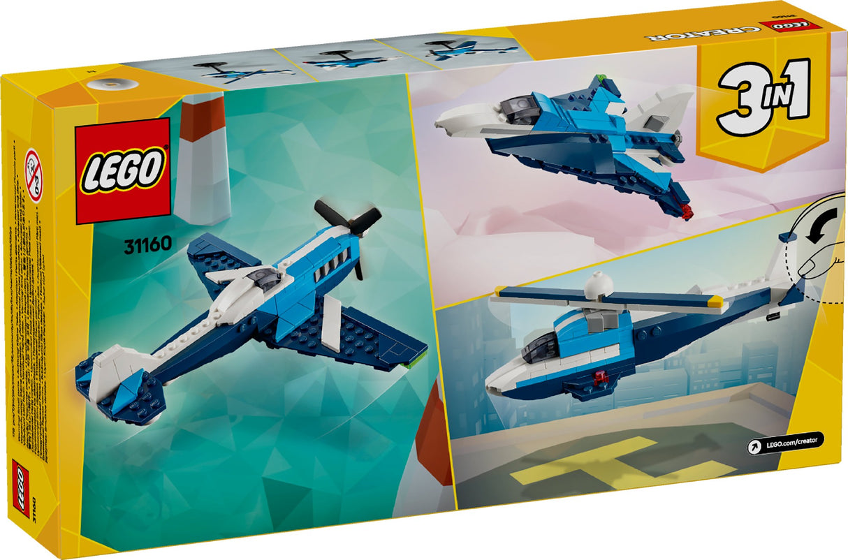 LEGO CREATOR 3-IN-1 AIRCRAFT: RACE PLANE 31160 AGE: 7+