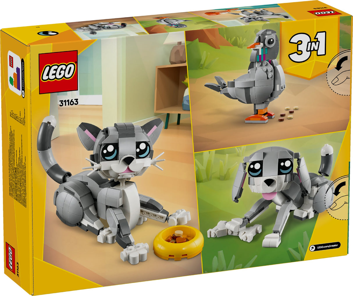 LEGO CREATOR 3-IN-1 PLAYFUL CAT 31163 AGE: 8+