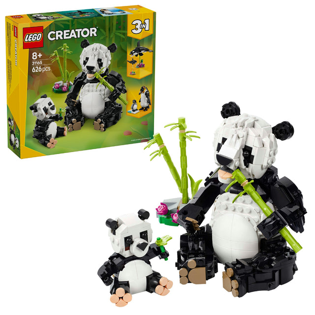 LEGO CREATOR 3-IN-1 WILD ANIMALS: PANDA FAMILY 31165 AGE: 8+