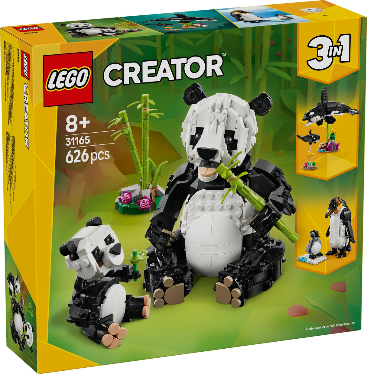 LEGO CREATOR 3-IN-1 WILD ANIMALS: PANDA FAMILY 31165 AGE: 8+