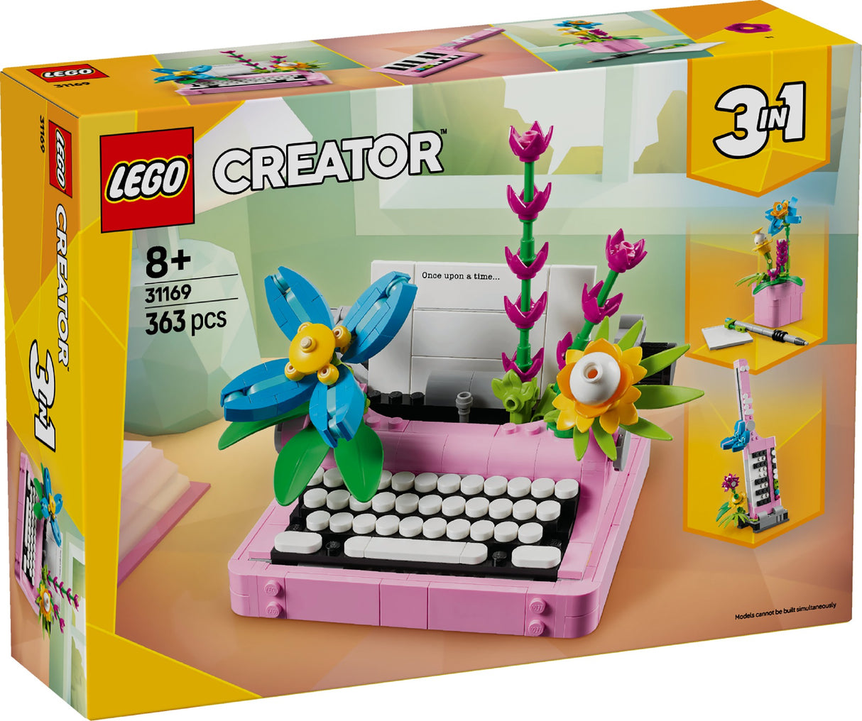 LEGO CREATOR 3-IN-1 TYPEWRITER WITH FLOWERS 31169 AGE:8+