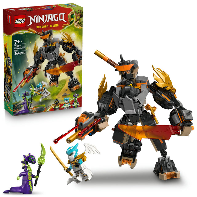 LEGO NINJAGO COLE'S MISSION MECH & DRAGON ZANE 71854 AGE: 7+