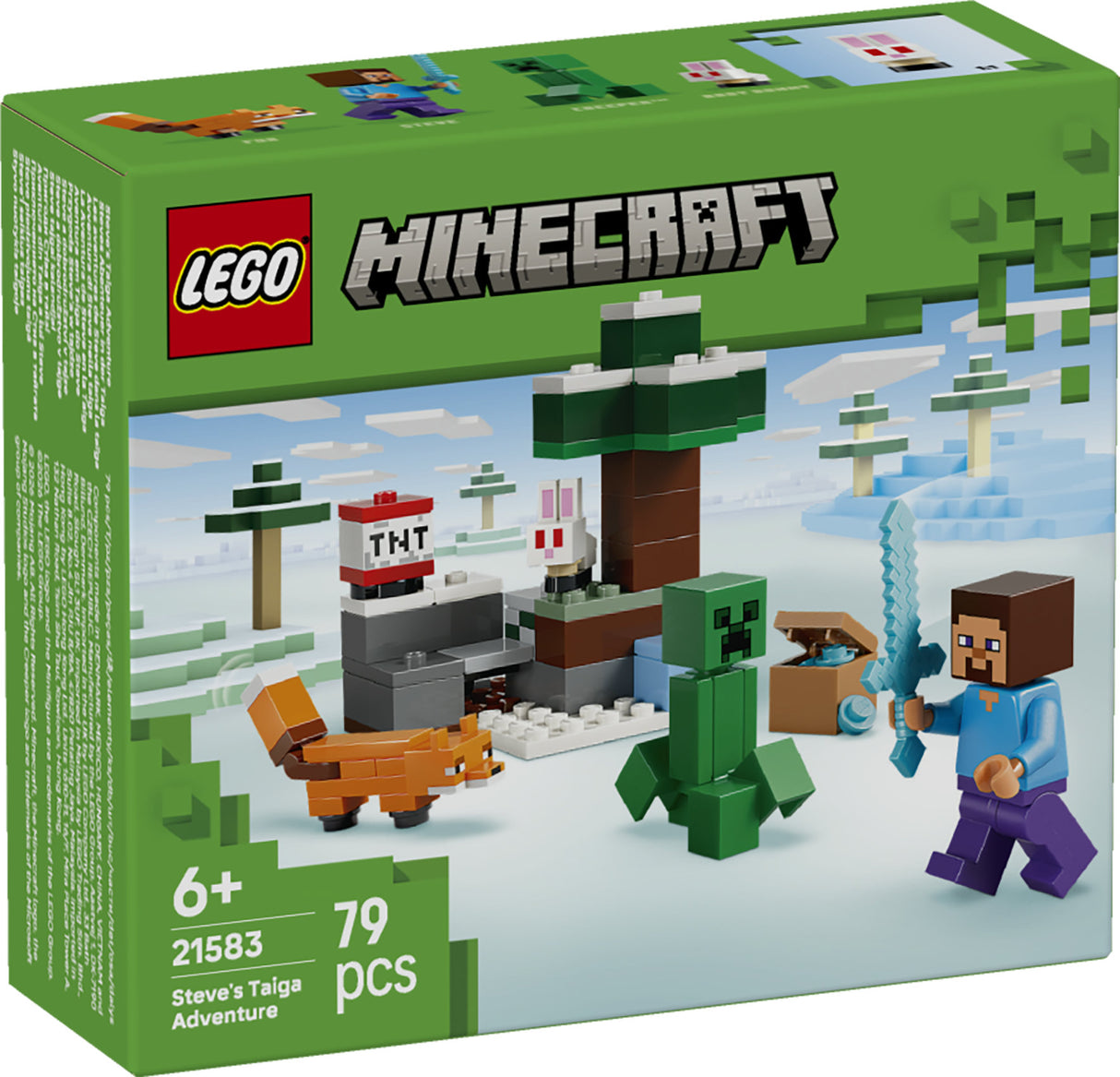 LEGO MINECRAFT STEVE'S TAIGA ADVENTURE 21583 AGE: 6+