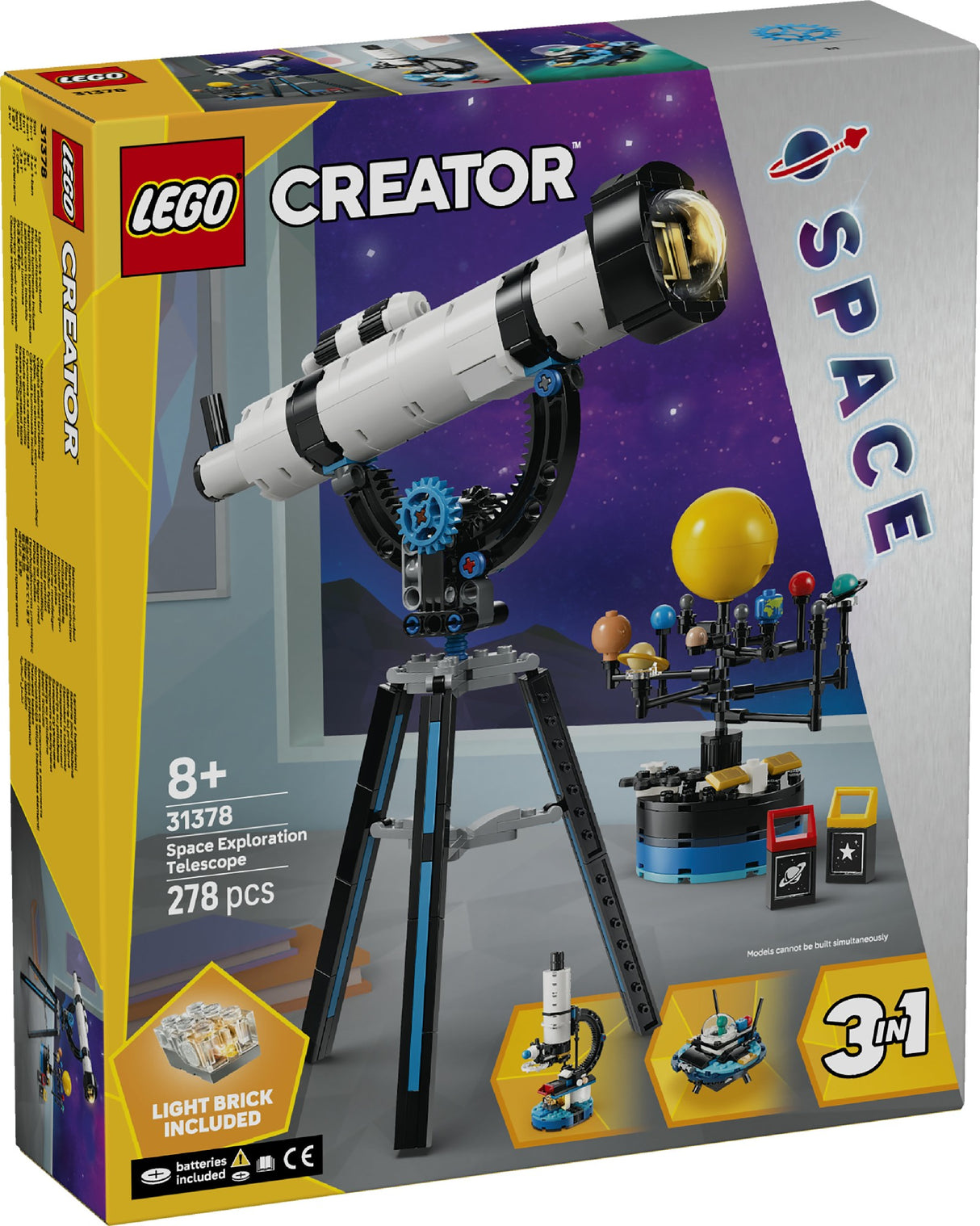 LEGO CREATOR SPACE EXPLORATION TELESCOPE 31378 AGE: 8+