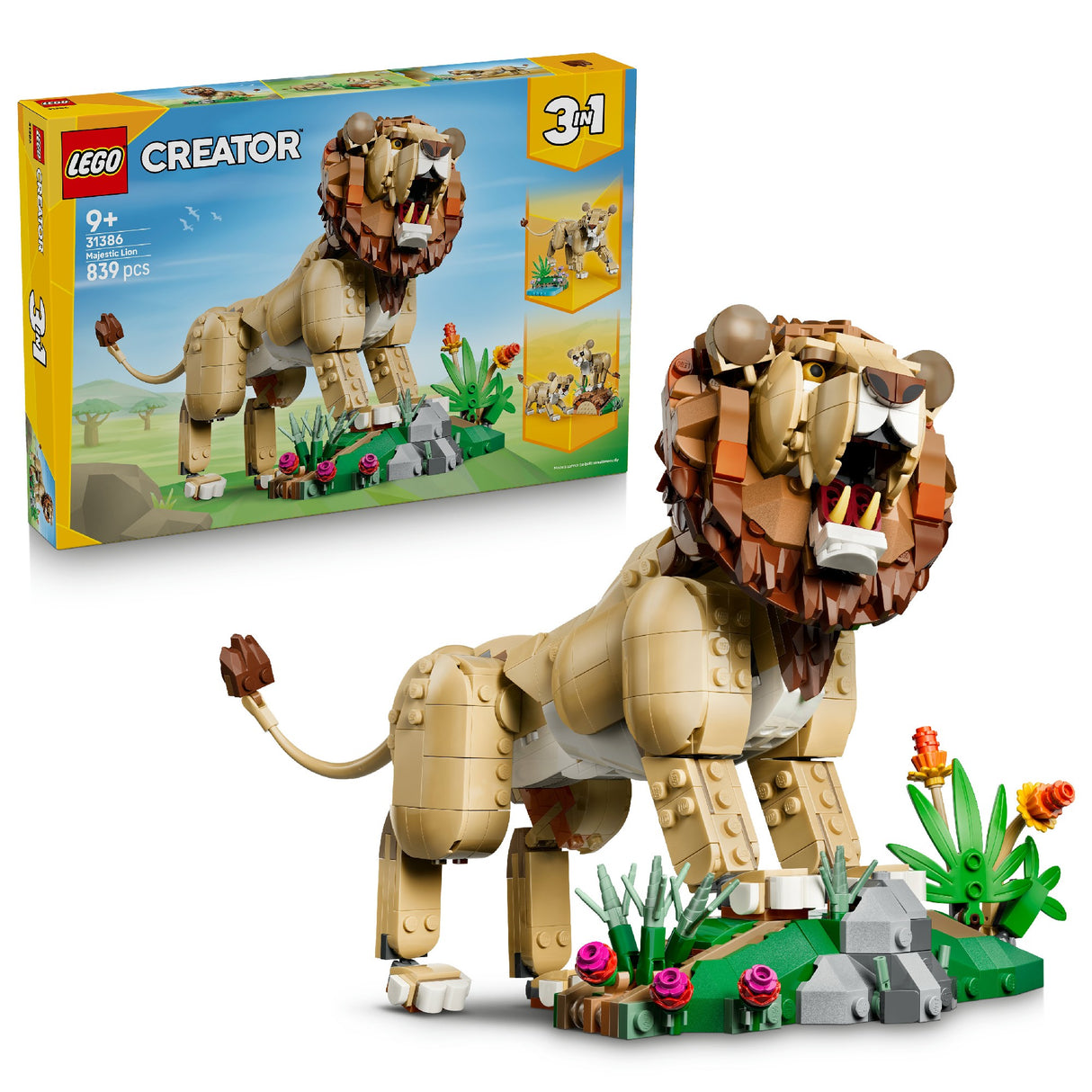 LEGO 31386 LEGO CREATOR WILD ANIMALS - MAJESTIC LION AGE: 9+