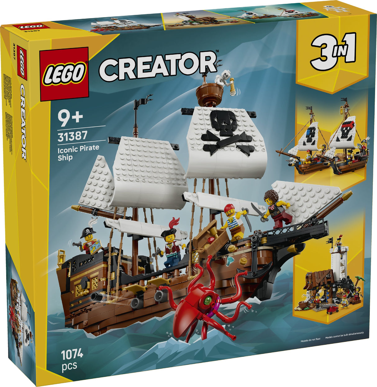 LEGO 31387 LEGO CREATOR ICONIC PIRATE SHIP AGE: 9+
