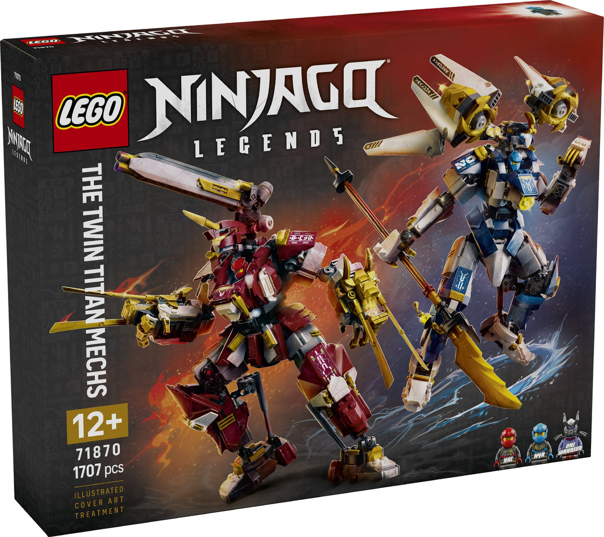 LEGO 71870 NINJAGO FIRE AND WATER TWIN MECHS AGE: 12+