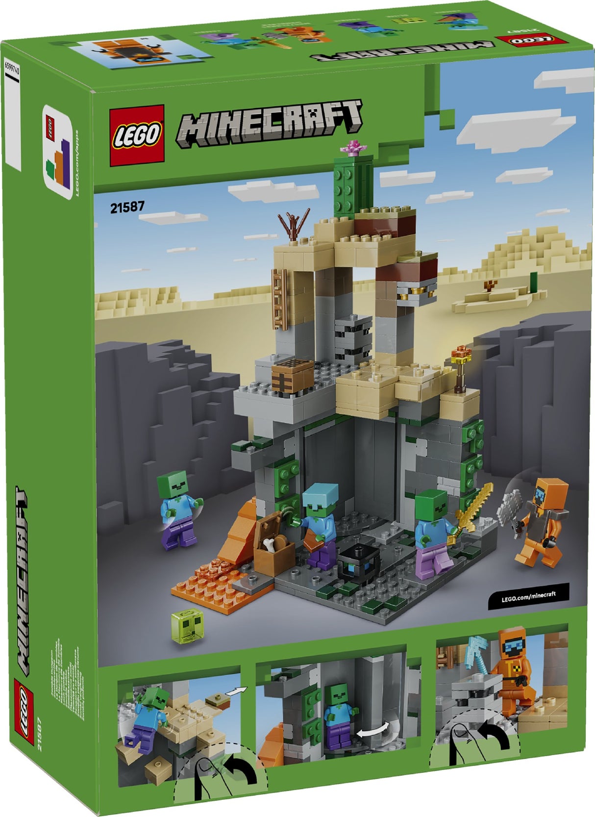 LEGO MINECRAFT ZOMBIE DUNGEON 21587 AGE: 8+
