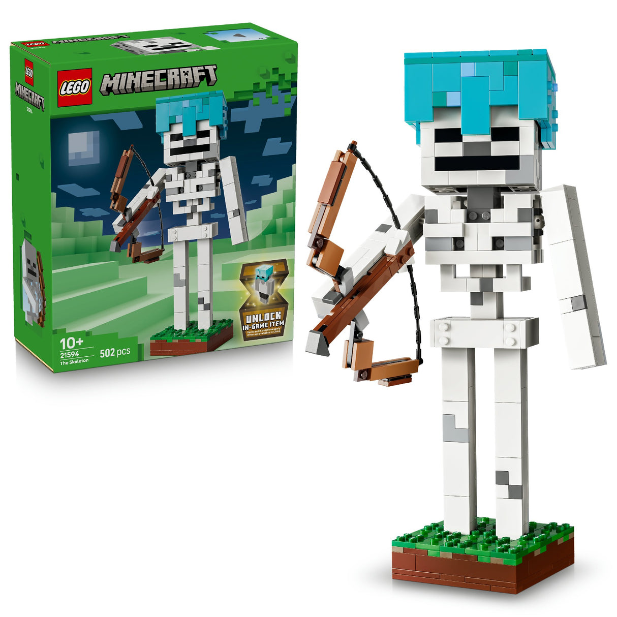 LEGO 21594 MINECRAFT SKELETON DISPLAY AGE: 10+