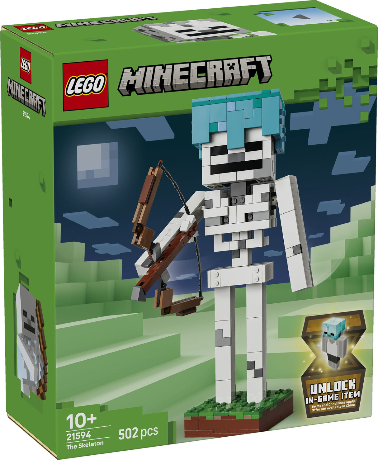LEGO 21594 MINECRAFT SKELETON DISPLAY AGE: 10+