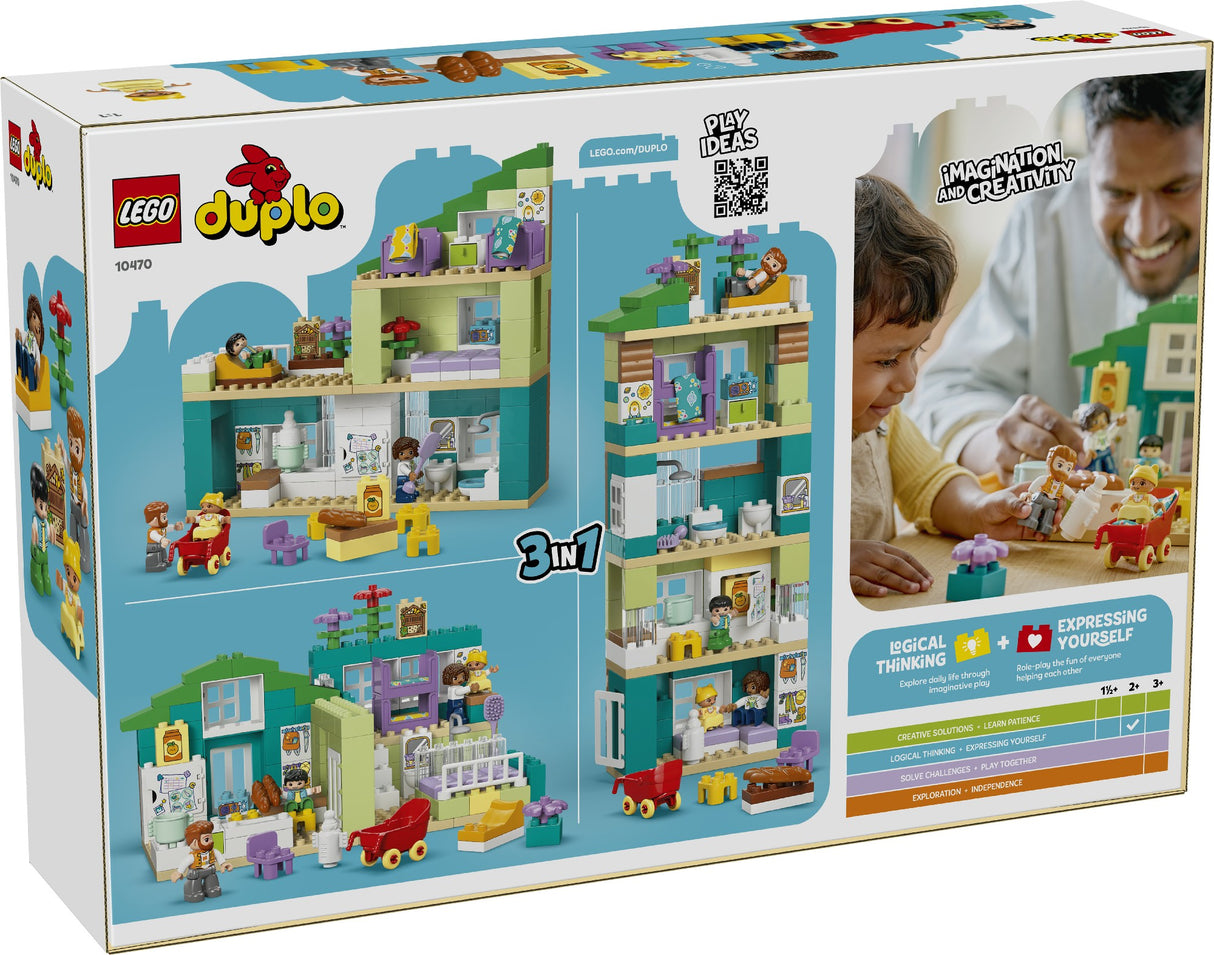 LEGO DUPLO 3 IN 1 MODERN FAMILY HOUSE WITH FIGURES 10470 AGE: 2+