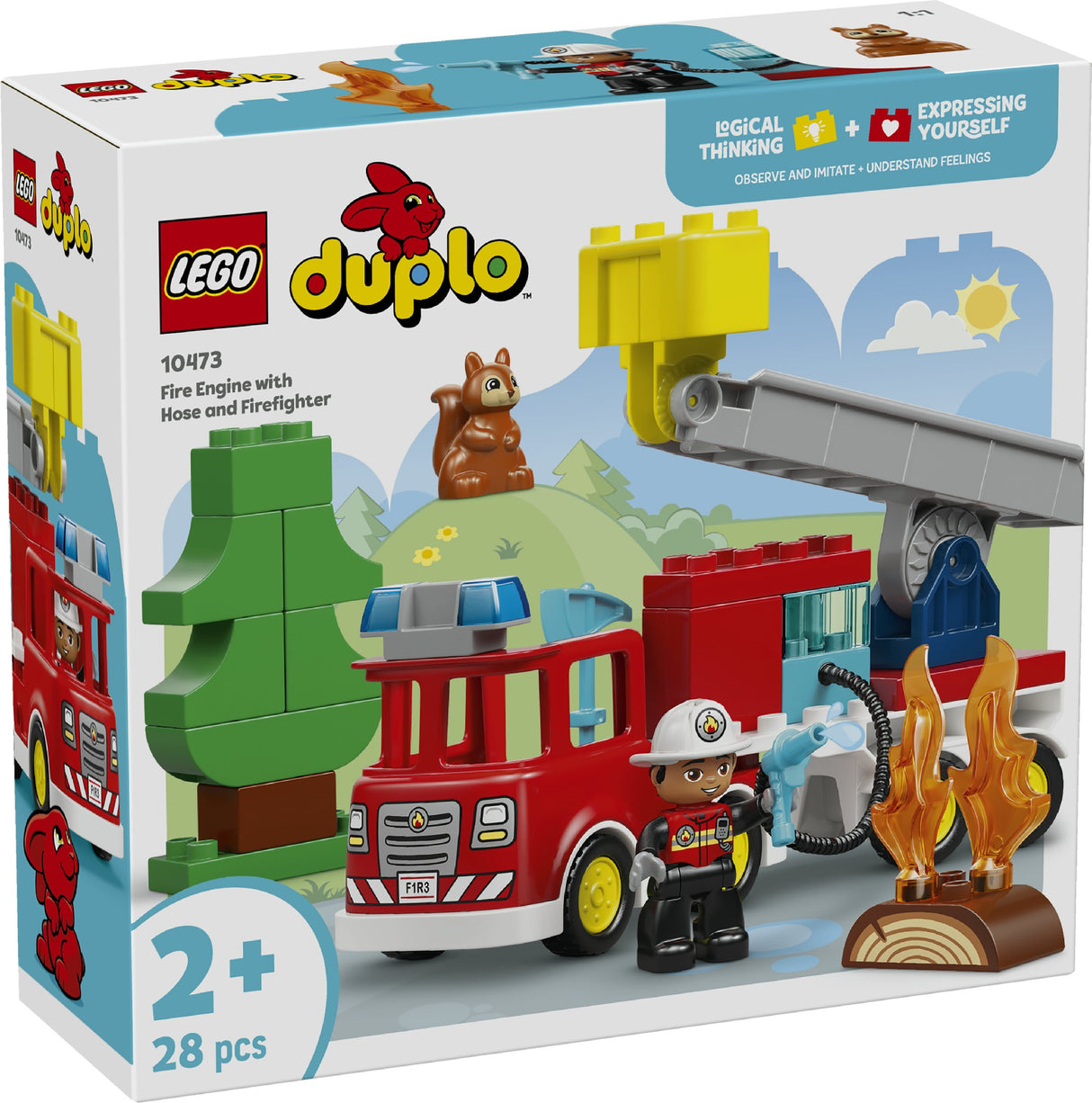 LEGO DUPLO FIRE TRUCK WITH HOSE AND FIREFIGHTER 10473 AGE: 2+