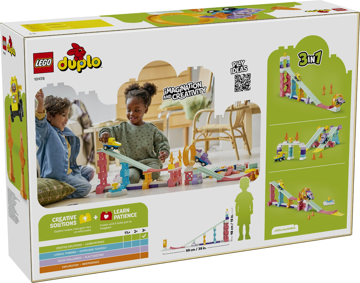LEGO 10478 DUPLO 3 IN 1 CREATIVE RAMPS WITH VEHICLES AGE: 3+