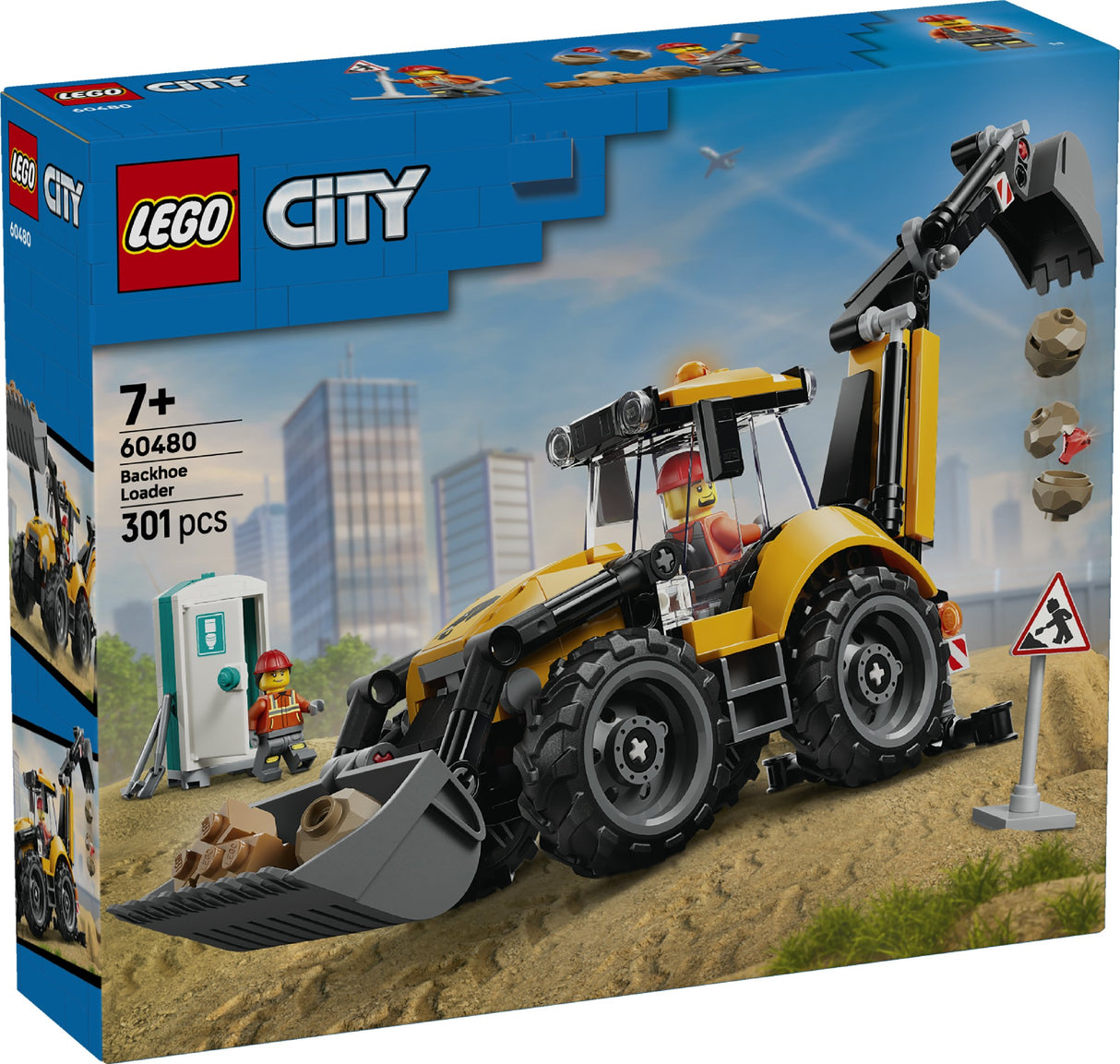 LEGO 60480 CITY YELLOW BACKHOE LOADER AGE: 7+