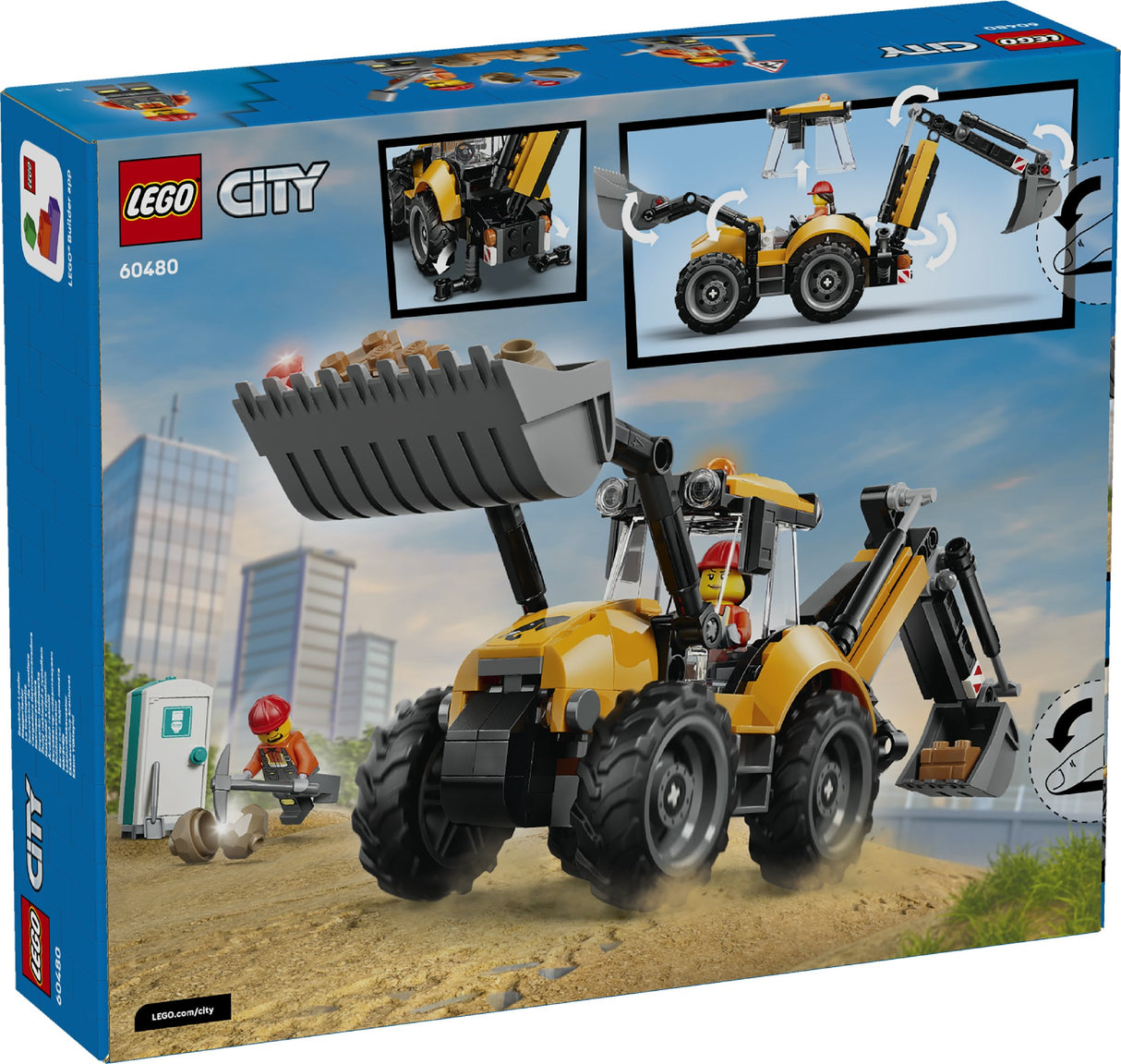 LEGO 60480 CITY YELLOW BACKHOE LOADER AGE: 7+